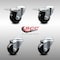 Service Caster 3.5 Inch SS Hard Rubber Swivel Bolt Hole Caster Set with 2 Total Lock Brakes SCC SCC-SSBHTTL20S3514-HRS-2-S-2 - alternate 5